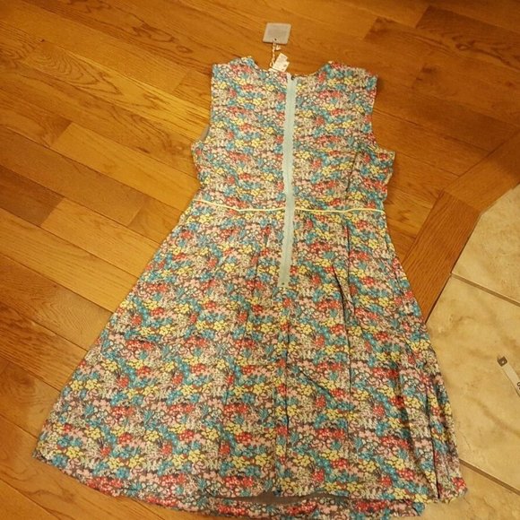 matilda jane womens brown floral dress size 10 new - Picture 7 of 7